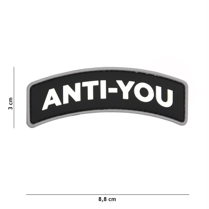 Klett Patch 3D PVC No.9040 Anti-You schwarz/weiß 5 x 5
