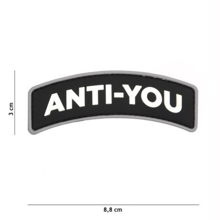 Klett Patch 3D PVC No.9040 Anti-You schwarz/weiß 5 x 5