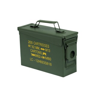 US Munitionskiste Größe 1 mit Beschriftung oliv neu 27,5 x 8,5 x 18