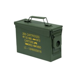 US Munitionskiste Größe 1 mit Beschriftung oliv neu 27,5 x 8,5 x 18