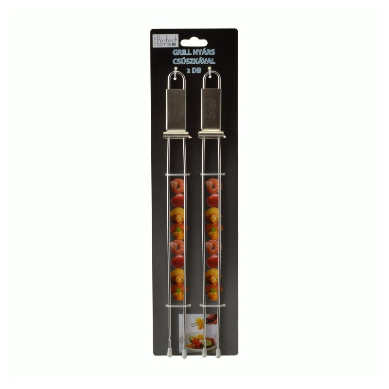 2 Stück Schaschlik Spieße Edelstahl 32,5cm - 2,45 €/Stück Restposten