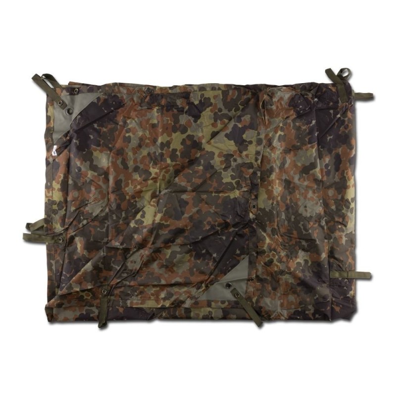 2,65 x 1,7 m Mehrzweckplane Abdeckplane Basha flecktarn (4,51m² - 6,63 €/m²)