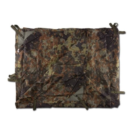 2,65 x 1,7 m Mehrzweckplane Abdeckplane Basha flecktarn (4,51m² - 6,63 €/m²)