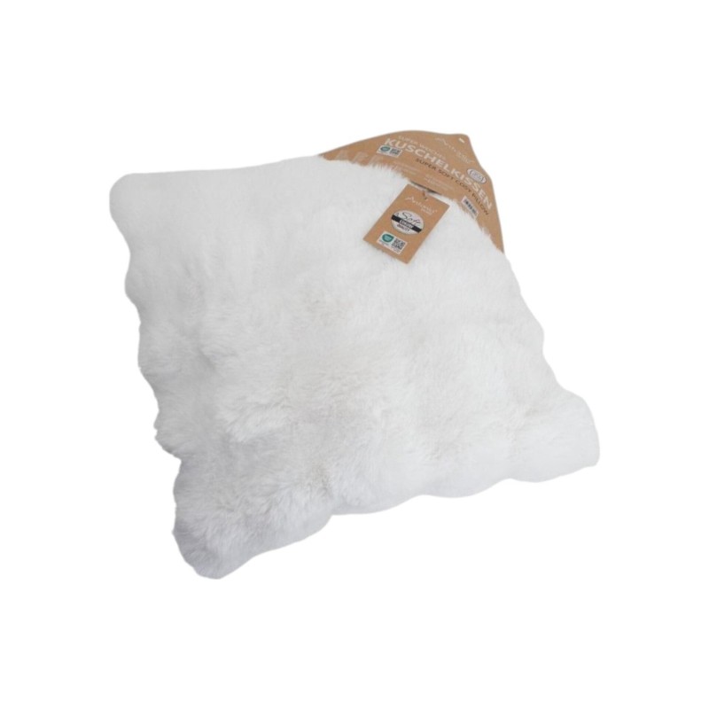Dekokissen in Kunstfell-Optik » Zierkissen 45 x 45 cm » Sofakissen & Kuschelkissen » weiches Kissen mit flauschigem Fell - We