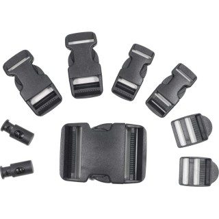 Steckschliessen Buckle Set 9 Teile diverse Größen schwarz