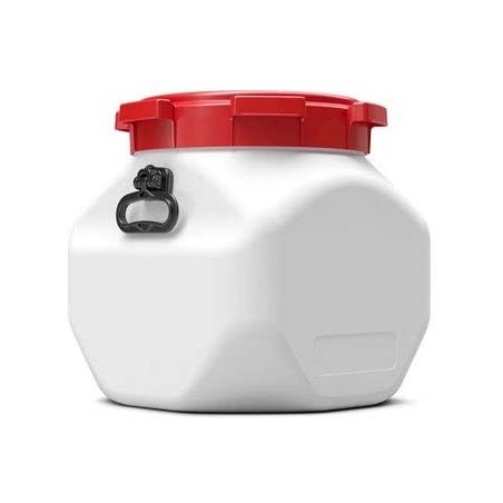 BasicNature Weithalstonne eckig weiß 40 L
