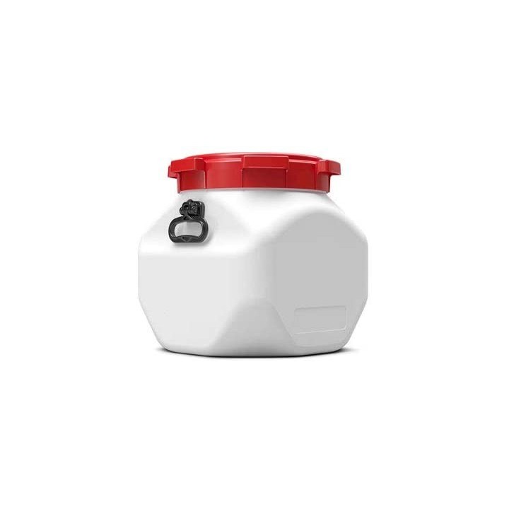 BasicNature Weithalstonne eckig weiß 40 L
