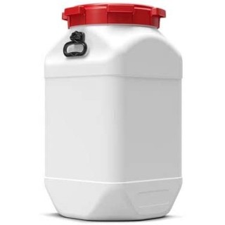 BasicNature Weithalstonne eckig weiß 66 L