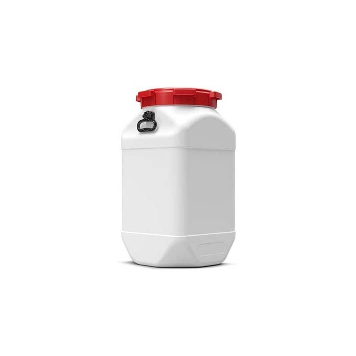 BasicNature Weithalstonne eckig weiß 66 L