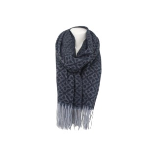 Winter Damen Schal Soft Cashmera » Winterschal Boutique Blume » Damenschal » Fransenschal 180 x 65 cm - Dunkelgrau