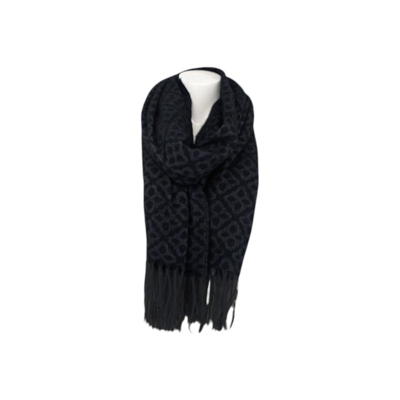 Winter Damen Schal Soft Cashmera » Winterschal Boutique Blume » Damenschal » Fransenschal 180 x 65 cm - Anthrazit