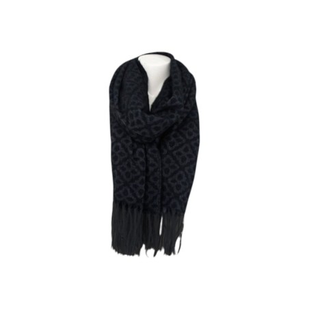Winter Damen Schal Soft Cashmera » Winterschal Boutique Blume » Damenschal » Fransenschal 180 x 65 cm - Anthrazit