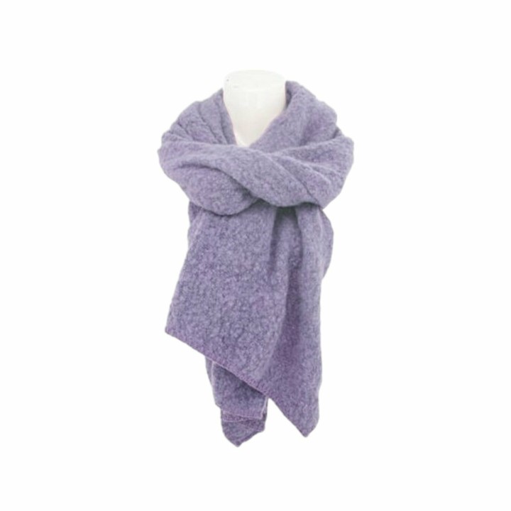 Winter Damen Schal Trapez » Bouclé Damenschal 200x40 cm » Winterschal Trapezschal » Alpaca Touch-Feeling | weich & flauschig