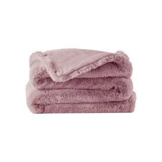 Premium Wohndecke aus Kunstfell » Dicke Hochwertige Decke » Couchdecke 150 x 200 cm » Kuscheldecke mit Wendeoptik - Rosa