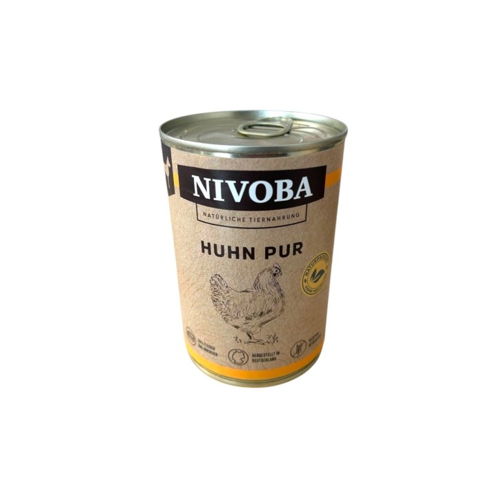 Nivoba 6er Pack Hundefutter » Nassfutter Dosen » 6 x 400g Konserven Alleinfuttermittel für Hunde » hochwertige Zutaten ohne z