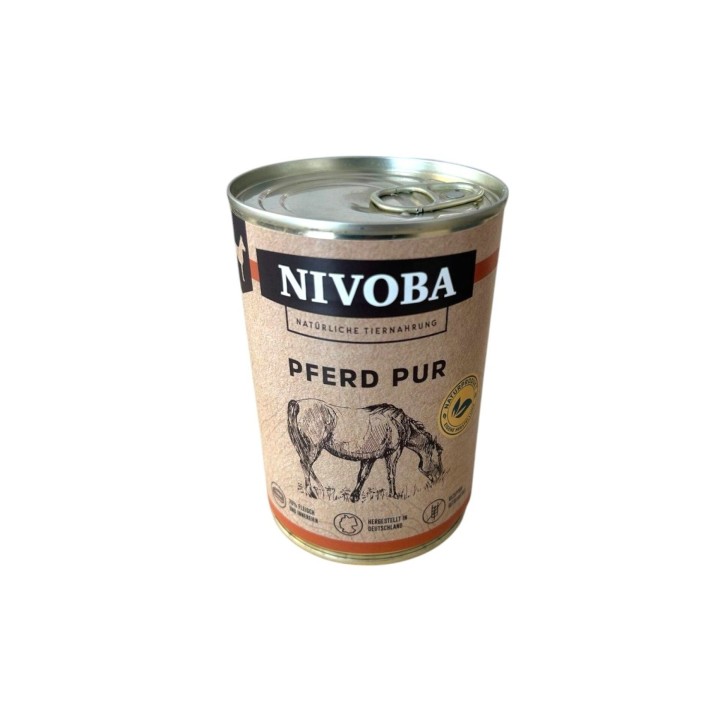 Nivoba 6er Pack Hundefutter » Nassfutter Dosen » 6 x 400g Konserven Alleinfuttermittel für Hunde » hochwertige Zutaten ohne z