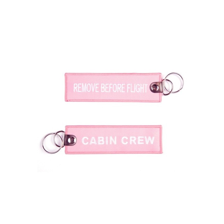 Schlüsselanhänger Remove before flight rosa