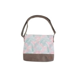 Damen Schulter Tasche » Tropische Blumen » Mädchen Umhängetasche » 28 x 32 cm » Damen Handtasche » leichte Tasche mit Reißver