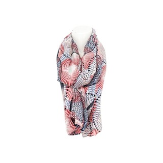 Sommer Damen Schal » Blue Navy Löwenzahn Design » leichter Sommerschal 180 x 90 cm » Halstuch mit abstraktem Muster » Damensc