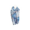 Sommer Damen Schal » Blue Navy Löwenzahn Design » leichter Sommerschal 180 x 90 cm » Halstuch mit abstraktem Muster » Damensc