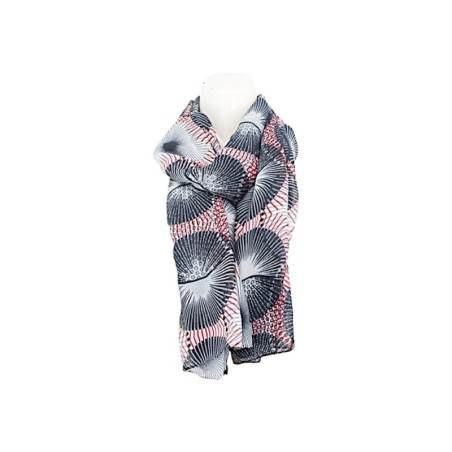 Sommer Damen Schal » Blue Navy Löwenzahn Design » leichter Sommerschal 180 x 90 cm » Halstuch mit abstraktem Muster » Damensc