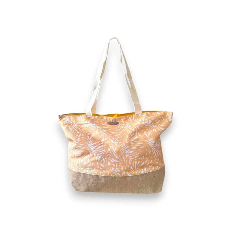 XL Strandtasche » Sommer Tasche Palmenblätter Aruba » große Familien Handtasche ca. 53 x 34 cm » Palmenblatt Optik Tasche » B
