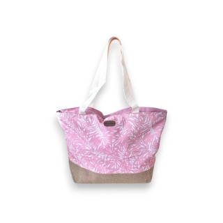 XL Strandtasche » Sommer Tasche Palmenblätter Aruba » große Familien Handtasche ca. 53 x 34 cm » Palmenblatt Optik Tasche » B