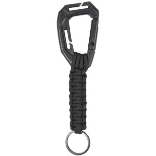 Schlüsselanhänger Paracord mit Karabiner Molle schwarz