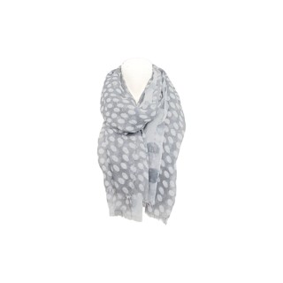 Sommer Damen Schal » Blue Navy Polka Dot Design » leichter Sommerschal 180 x 90 cm » Halstuch mit Punkten und Pailletten » Da