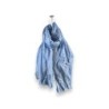 Damen Sommer Schal Glitzer Linien » leichtes Halstuch 180 x 70 cm » Sommerschal mit Glitzerstreifen » weich & dünn - Blau / G