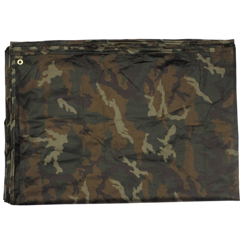 MFH Mehrzweckplane Tarp mit Beutel woodland 2 x 3m (-6m² 3,65€/m²)