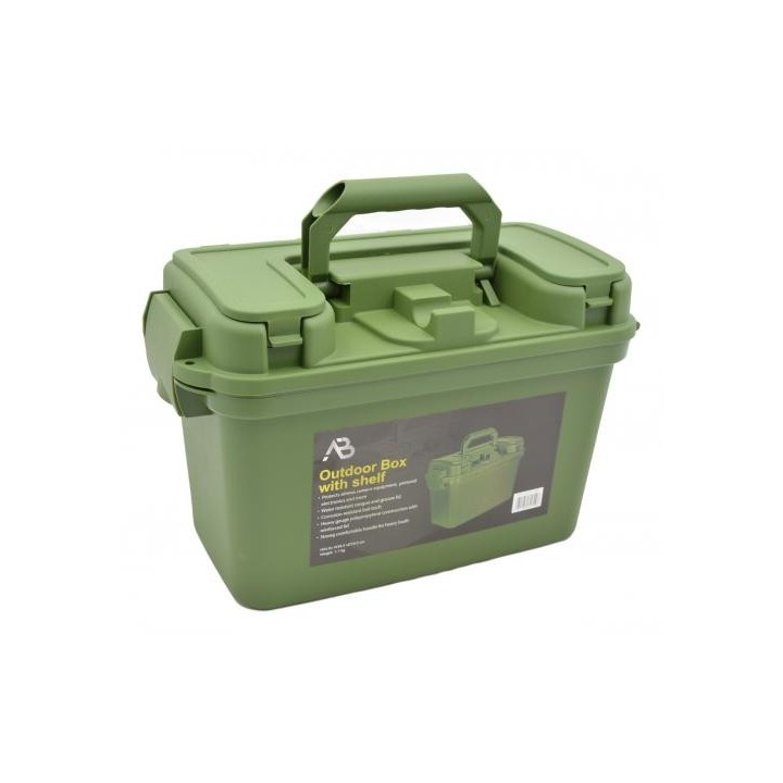 Transportkiste Outdoor Box Kunststoff oliv 38 x 19 x 24 cm