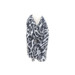 Sommer Damen Schal » Wilde Katze Leo-Print » leichter Sommerschal 180 x 80 cm » Halstuch mit Leoparden Muster » Damenschal we
