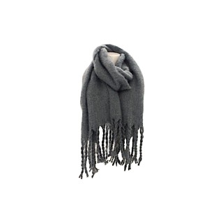 Winter Damen Schal » Winterschal Dread Style einfarbig » Fransenschal 180 x 50 cm » warmer Damenschal mit dicken Fransen » Ho