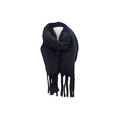 Winter Damen Schal » Winterschal Dread Style einfarbig » Fransenschal 180 x 50 cm » warmer Damenschal mit dicken Fransen » Ho