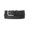 Damen Gürtel Schwarz 3,5cm » Ledergürtel mit Silber Schnalle » Echt Leder Damengürtel » schwarz matt - 85 (100cm)