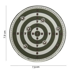 Klett Patch 3D PVC No.14036 Zielscheibe Target grün/weiß 7,9 x 7,9