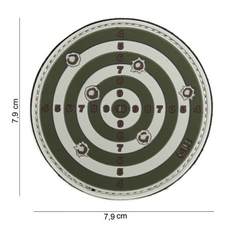 Klett Patch 3D PVC No.14036 Zielscheibe Target grün/weiß 7,9 x 7,9