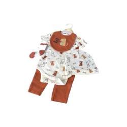 Baby Starter-Set » Geschenk Set aus Body, Hose, Lätzchen, Socken & Mütze » Geschenkidee für Babyparty » Baby Geschenk-Set für
