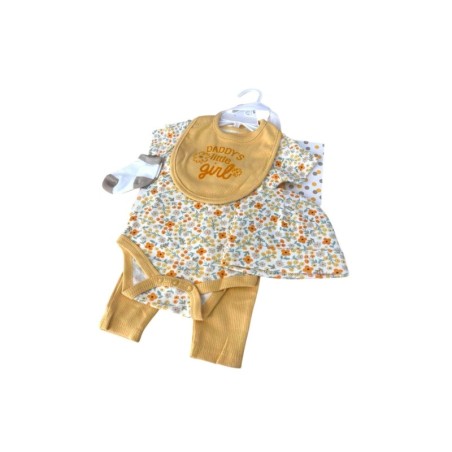 Baby Starter-Set » Geschenk Set aus Body, Hose, Lätzchen, Socken & Mütze » Geschenkidee für Babyparty » Baby Geschenk-Set für