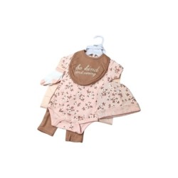 Baby Starter-Set » Geschenk Set aus Body, Hose, Lätzchen, Socken & Mütze » Geschenkidee für Babyparty » Baby Geschenk-Set für