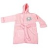 Frottée Baby Bademantel » Morgenmantel & Kleinkinder Badetuch » 100% Baumwolle » mit Kapuze, Tasche und Gürtel - Rosa / 104
