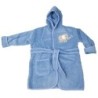 Frottée Baby Bademantel » Morgenmantel & Kleinkinder Badetuch » 100% Baumwolle » mit Kapuze, Tasche und Gürtel - Blau / 98