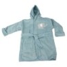 Frottée Baby Bademantel » Morgenmantel & Kleinkinder Badetuch » 100% Baumwolle » mit Kapuze, Tasche und Gürtel - Mint / 98