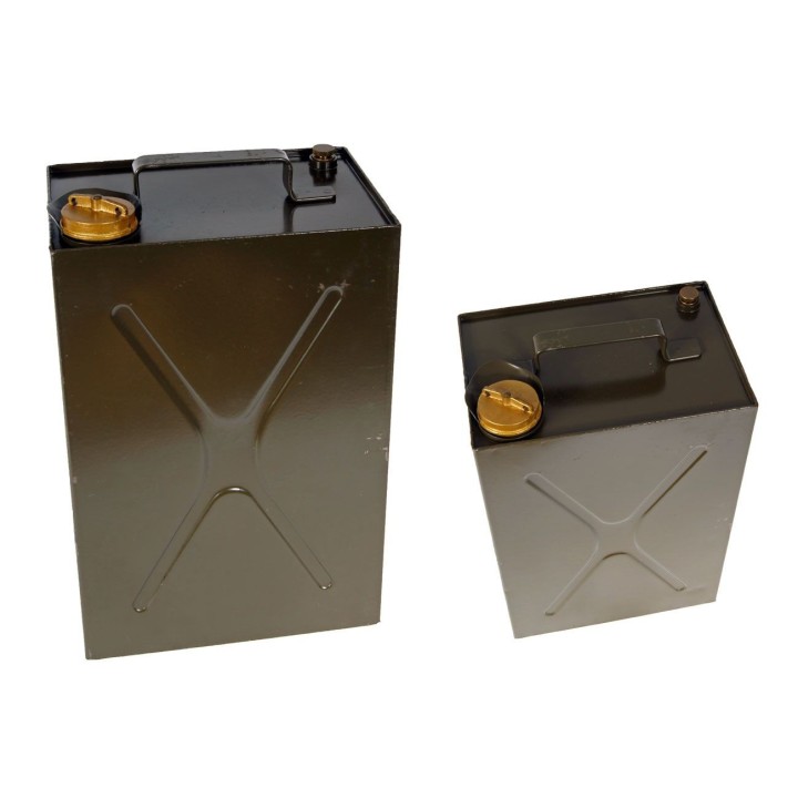 Schweizer Kraftstoff Kanister 10L Metall oliv gebraucht