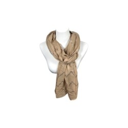 Sommer Damen Schal » Zick Zack Muster » leichter Sommerschal 180 x 70 cm » Halstuch mit glänzendem Zickzack Aufdruck » Damens