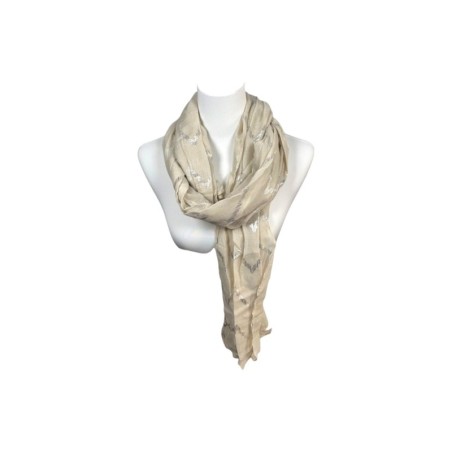 Sommer Damen Schal » Zick Zack Muster » leichter Sommerschal 180 x 70 cm » Halstuch mit glänzendem Zickzack Aufdruck » Damens