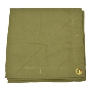 Rumänische Zeltbahn oliv gebraucht 1,8 x 1,8m (3,24m² 7,70€/m²)