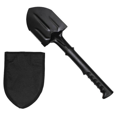 MFH Feldspaten Nylonstiel mit Hülle schwarz