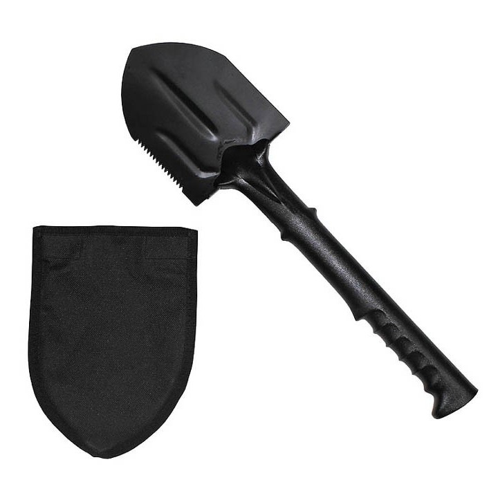 MFH Feldspaten Nylonstiel mit Hülle schwarz